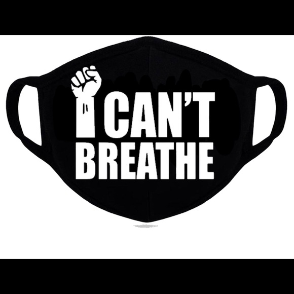 Face mask with “I can’t Breathe” text - Picture 1 of 1